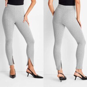 XL - Womens High-Waisted Slim Fit Ankle Ponte Leggings - A New Day - Gray